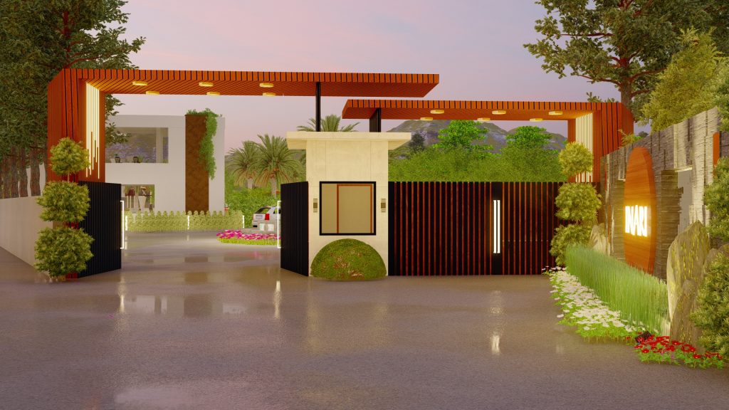 Courtyard and event space at Inari Meadows